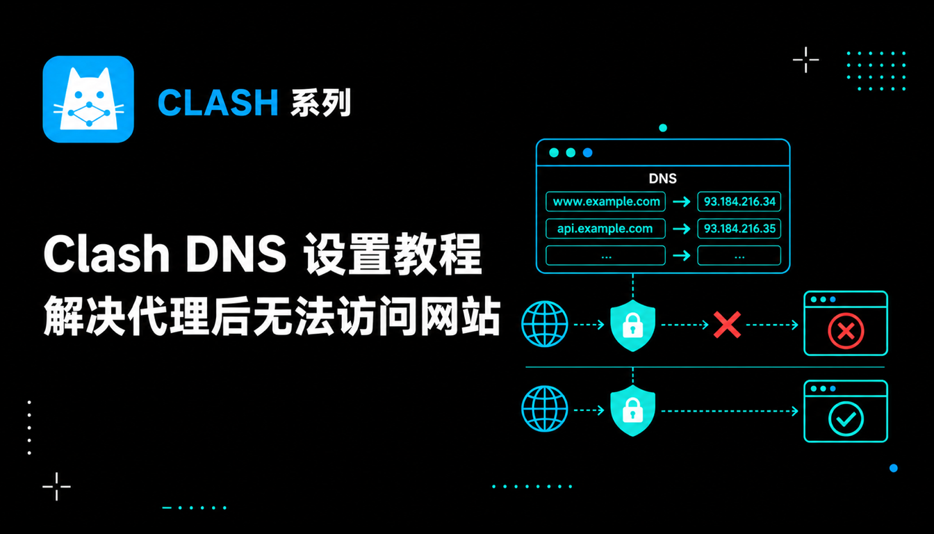 2026 Clash DNS 设置教程：解决代理后无法访问网站问题
