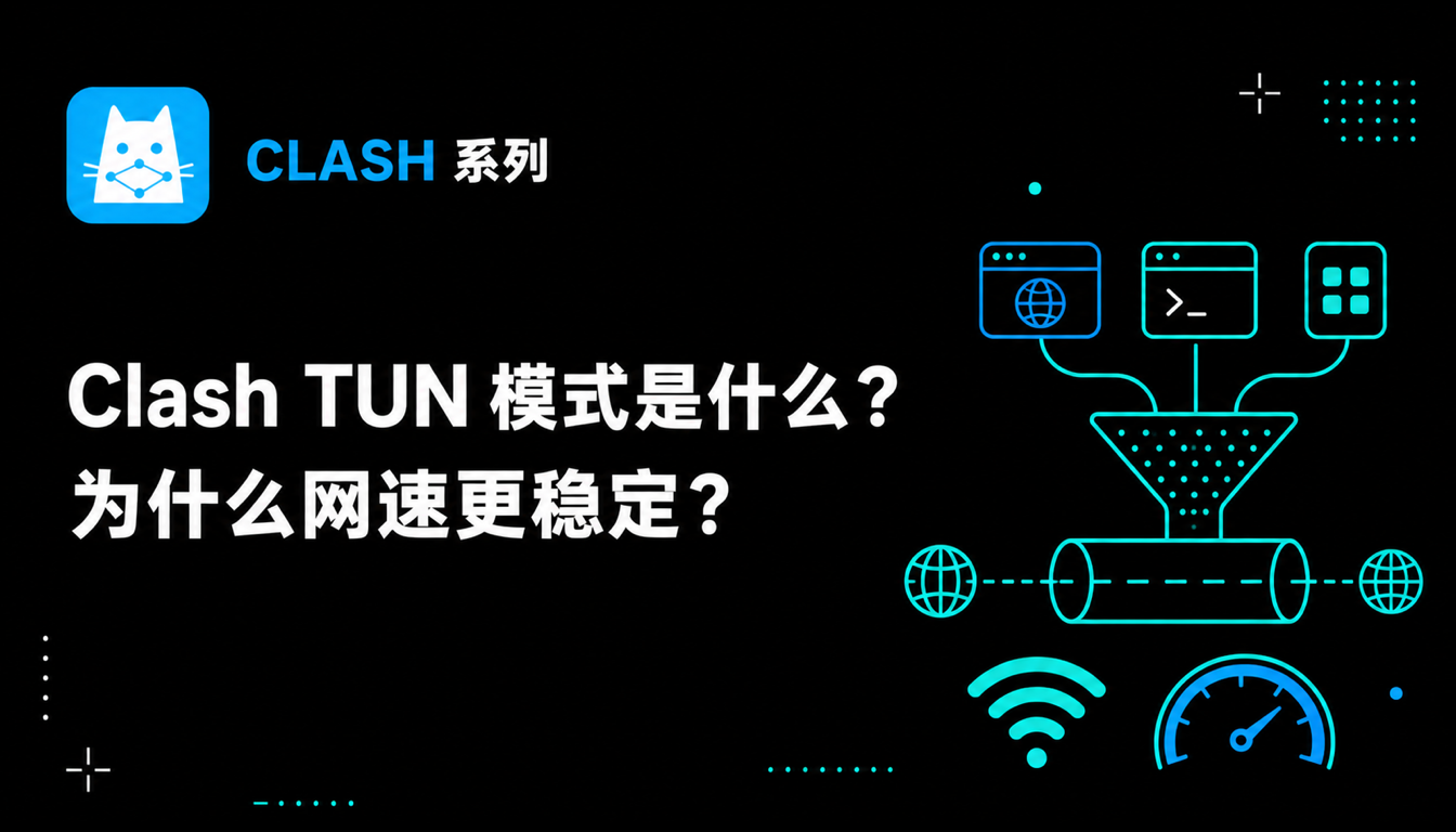Clash TUN 模式是什么？2026 全面解析开启后网速稳定的核心原理